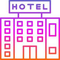 Hotel Linie Gradient Symbol Design vektor