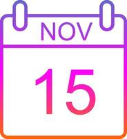 November Linie Gradient Symbol Design vektor