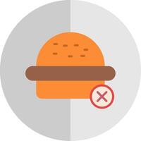 Nein Burger eben Rahmen Symbol Design vektor