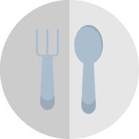 sked och gaffel platt skala ikon design vektor