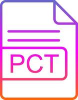 pct Datei Format Linie Gradient Symbol Design vektor