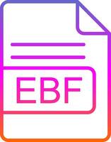 ebf Datei Format Linie Gradient Symbol Design vektor