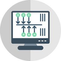 tidslinje cirkel mång cirkel platt skala ikon design vektor