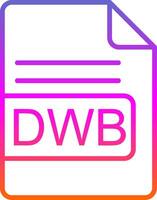 dwb fil formatera linje lutning ikon design vektor
