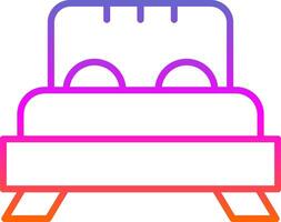 Bett Linie Gradient Symbol Design vektor