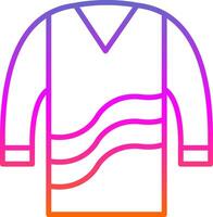 Sweatshirt Linie Gradient Symbol Design vektor