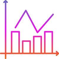 Bar Diagramm Linie Gradient Symbol Design vektor