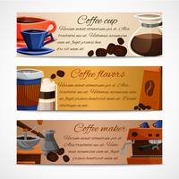 Kaffebanners uppsatta vektor