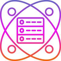 Daten Wissenschaft Linie Gradient Symbol Design vektor