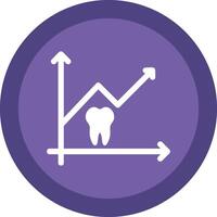 Statistiken Linie Schatten Kreis Symbol Design vektor