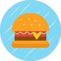 Burger schnell Essen eben Kreis Symbol Design vektor