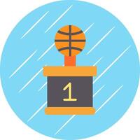 basketboll platt cirkel ikon design vektor
