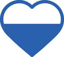 valentine hjärta ikon kärlek isolerat på dugg vektor