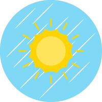 Sol platt cirkel ikon design vektor