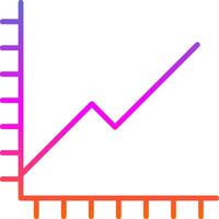 Diagramm Linie Gradient Symbol Design vektor