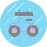 Fahrrad eben Kreis Symbol Design vektor