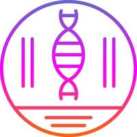 DNA Strand Linie Gradient Symbol Design vektor