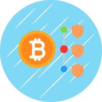 Bitcoin Blockchain eben Kreis Symbol Design vektor
