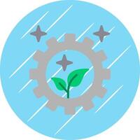 grön teknologi platt cirkel ikon design vektor