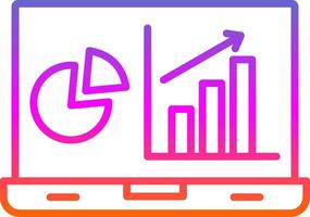 Analytik Linie Gradient Symbol Design vektor