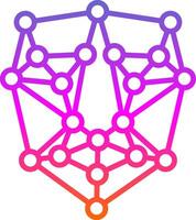 künstlich Intelligenz Linie Gradient Symbol Design vektor