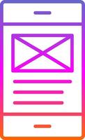 Email Linie Gradient Symbol Design vektor