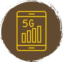 5g Linie Gradient Symbol Design vektor