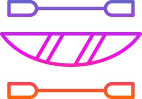 Kajak Linie Gradient Symbol Design vektor