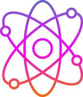 Atom Linie Gradient Symbol Design vektor