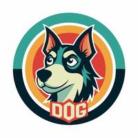 hund logotyp illustration, ny modern stil hund logotyp vektor
