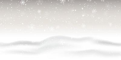 jul snöiga landskap banner vektor