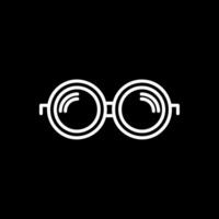 Brille Linie invertiert Symbol Design vektor