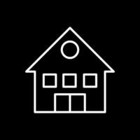 Haus Linie invertiert Symbol Design vektor