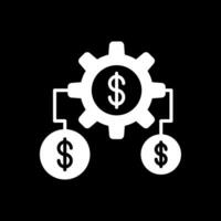 Geld Experte Glyphe invertiert Symbol Design vektor