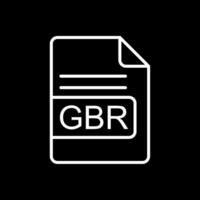 gbr Datei Format Linie invertiert Symbol Design vektor