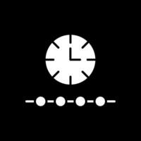 kostenlos Zeit Glyphe invertiert Symbol Design vektor
