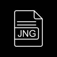 jng Datei Format Linie invertiert Symbol Design vektor