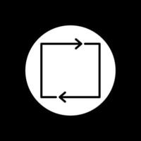 Schleife Glyphe invertiert Symbol Design vektor
