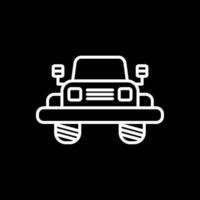 jeep linje omvänd ikon design vektor