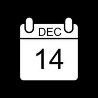 december glyf omvänd ikon design vektor