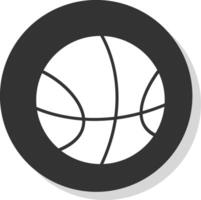 basketboll glyf skugga cirkel ikon design vektor