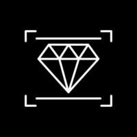 Diamant Linie invertiert Symbol Design vektor