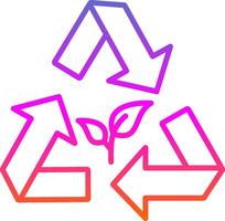 Recycling Linie Gradient Symbol Design vektor