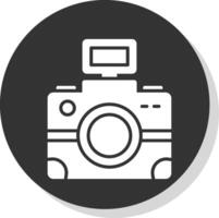 Fotografie Glyphe Schatten Kreis Symbol Design vektor