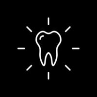 Dental Pflege Linie invertiert Symbol Design vektor