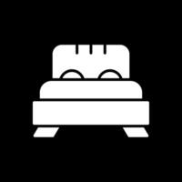 Bett Glyphe invertiert Symbol Design vektor