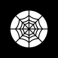 Spinne Netz Glyphe invertiert Symbol Design vektor