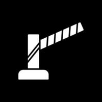 Barriere Glyphe invertiert Symbol Design vektor