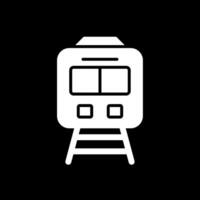 Zug Glyphe invertiert Symbol Design vektor