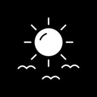 Sonne Glyphe invertiert Symbol Design vektor